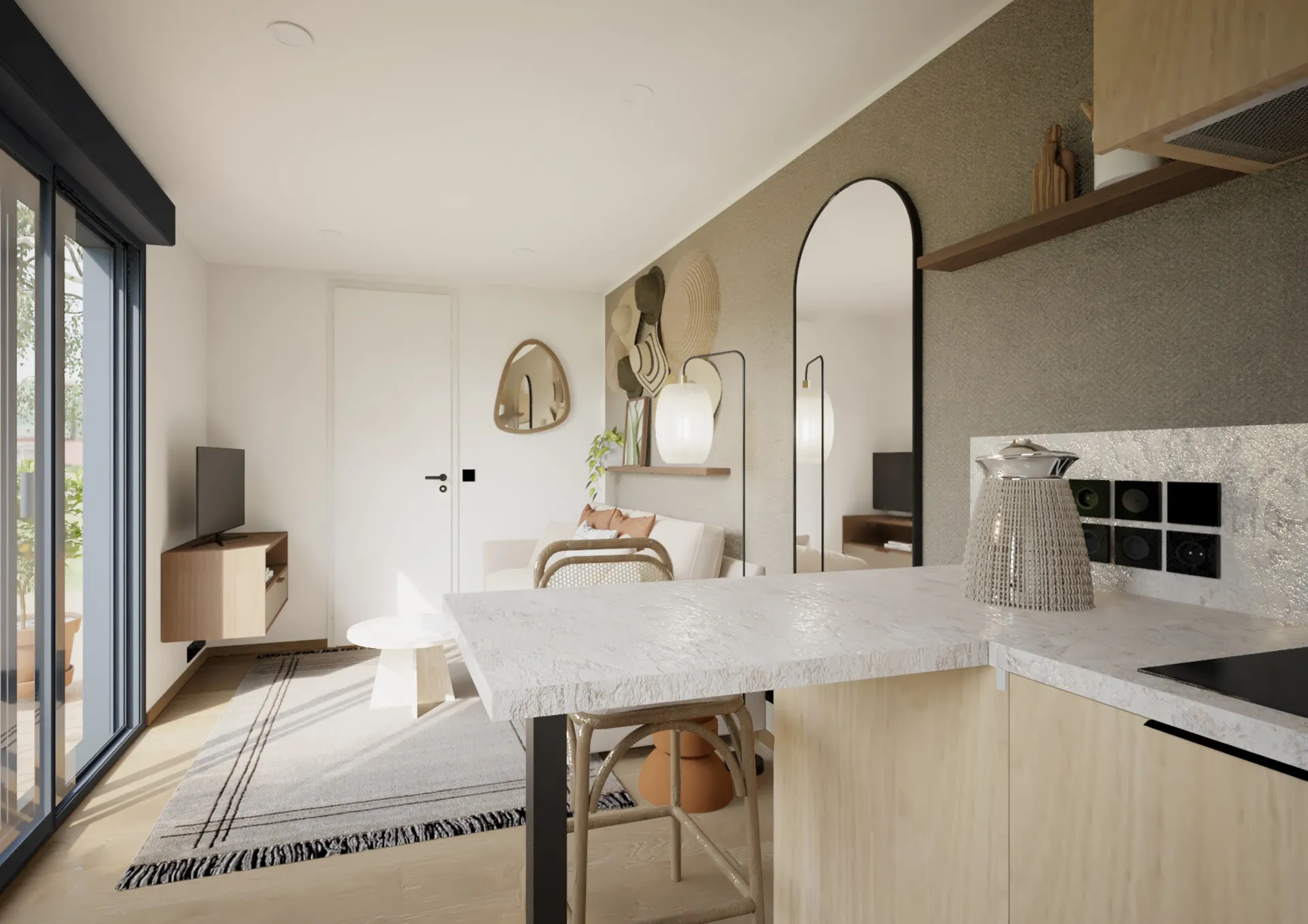 Vue depuis la cuisine